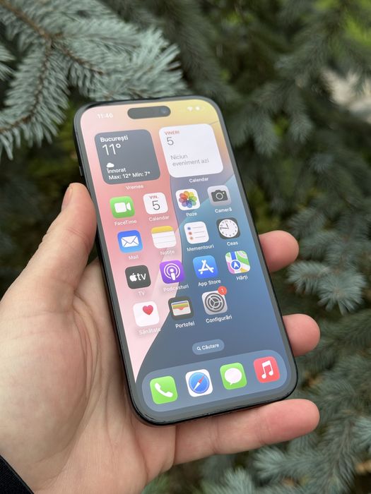 Iphone 15 Black 128GB, Liber de retea, Perfect functional