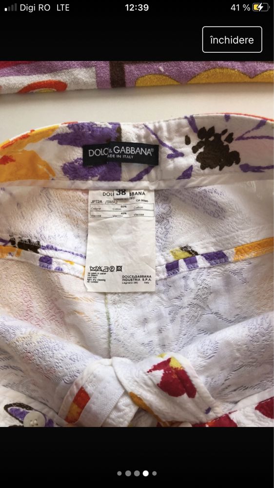 Pantaloni vara Dolce Gabbana originali