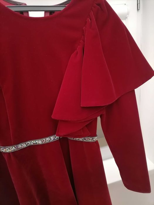 Rochie dama masura M catifea rosie