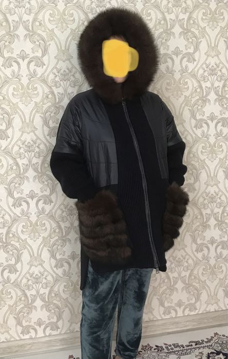Куртка комбенированная с норкой