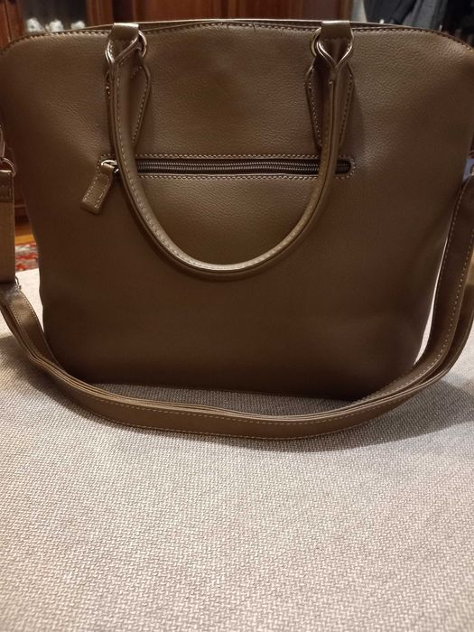 Geanta piele ecologica noua,bej