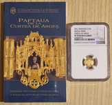 Moneda istoria aurului BNR Paftaua Curtea de Arges gradata NGC PF 70