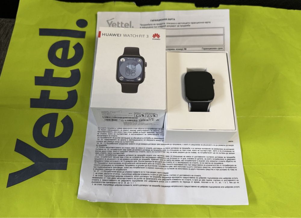 KATO НОВ Huawei Watch FIT 3 Yettel Гаранция 2027