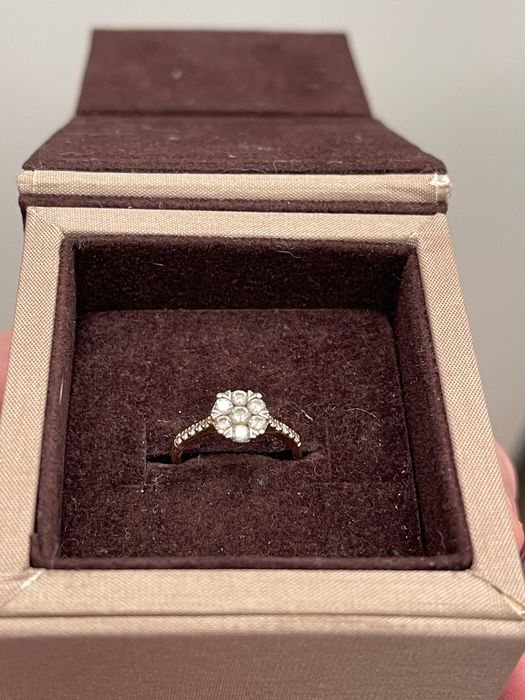 Inel de logodna TEILOR aur roz 18K diamante 0.5ct