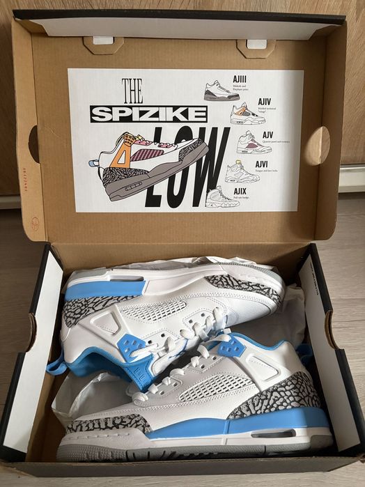 JORDAN SPIZIKE LOW (GS) White/University Blue Shoes Обувки