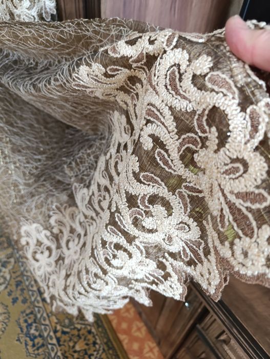 Тюль на окна ,набивное кружево