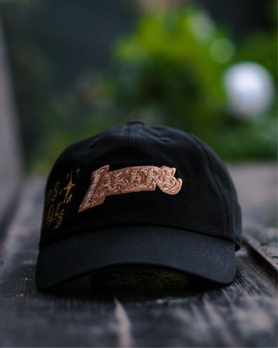 Cap snapback sapca hat LA Lakers NBA Mitchell & Ness cotton black