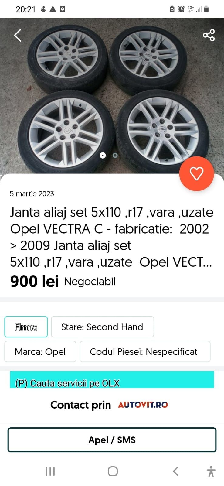 Jante Aliaj Opel