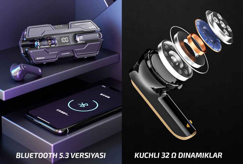 Наушники геймерские игровые TWS HIFI GM20