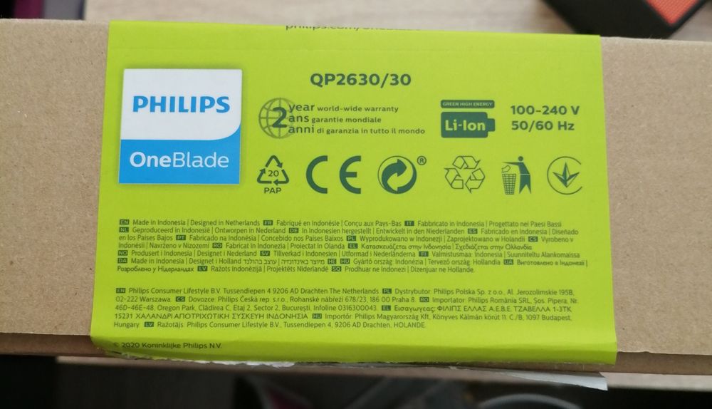 Филипс one blade qp2630/30