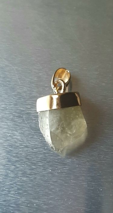 Pandantiv argint placat cu aur tectita Libiana și talisman