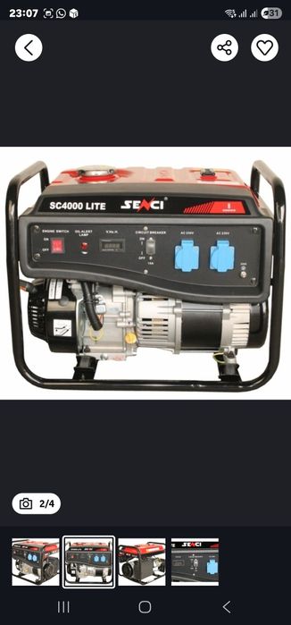 Generator senciGenerator curent Senci 3.8 Kw NOU Sigilat
