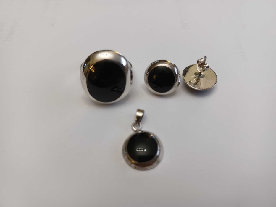 Set Argint cu Onix