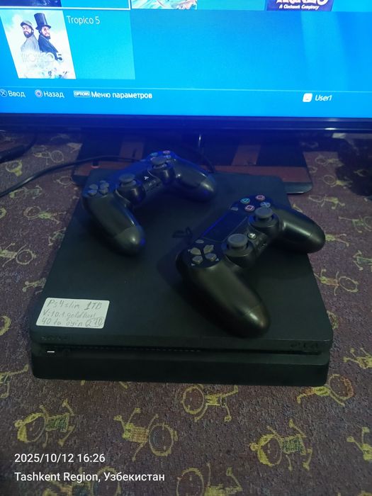 Ps4 slim goldhen Proshivkali 40 ta oʻyini 3oy garantiyasi bor