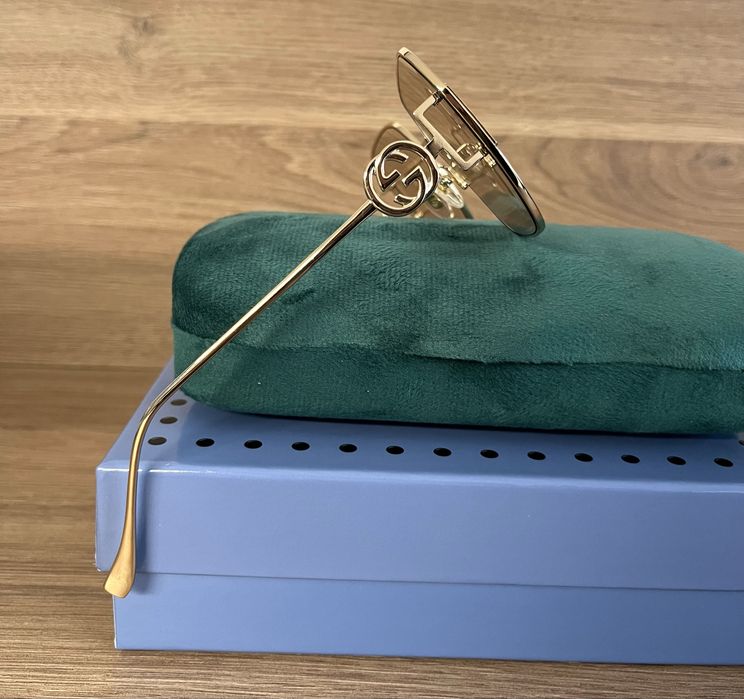 Ochelari de Soare Dama Gucci Yellow Oversized GG1207S 002 - Noi!