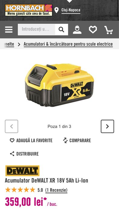 MDM vinde: Filetanta Dewalt DCD708+Acumulator 5.0aH.
