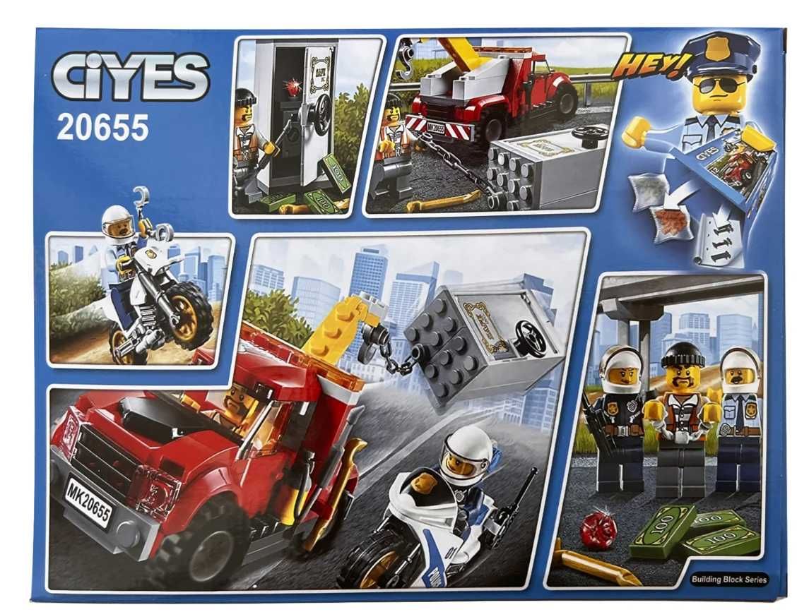 Set de Constructie tip LEGO Cityes, 144 Piese,Camionul de Remorcare