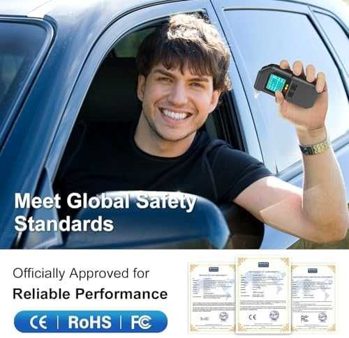 Нов Портативен алкотестер с LCD дисплей висока точност и 20 накрайника