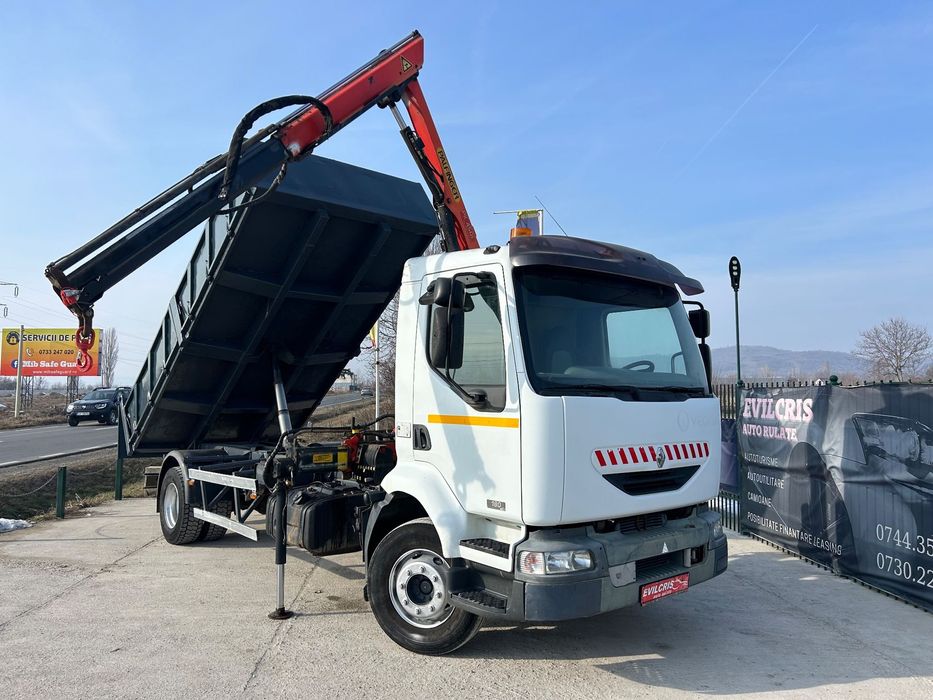 Renault Midlum BASCULABIL MACARA BASCULABIL/ Macara PALFINGER/Axa dubla spate/Stare buna/TVA Deductibil