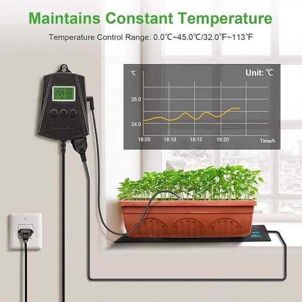 Inkbird WiFi Controler de temperatură   încălzire Răsaduri