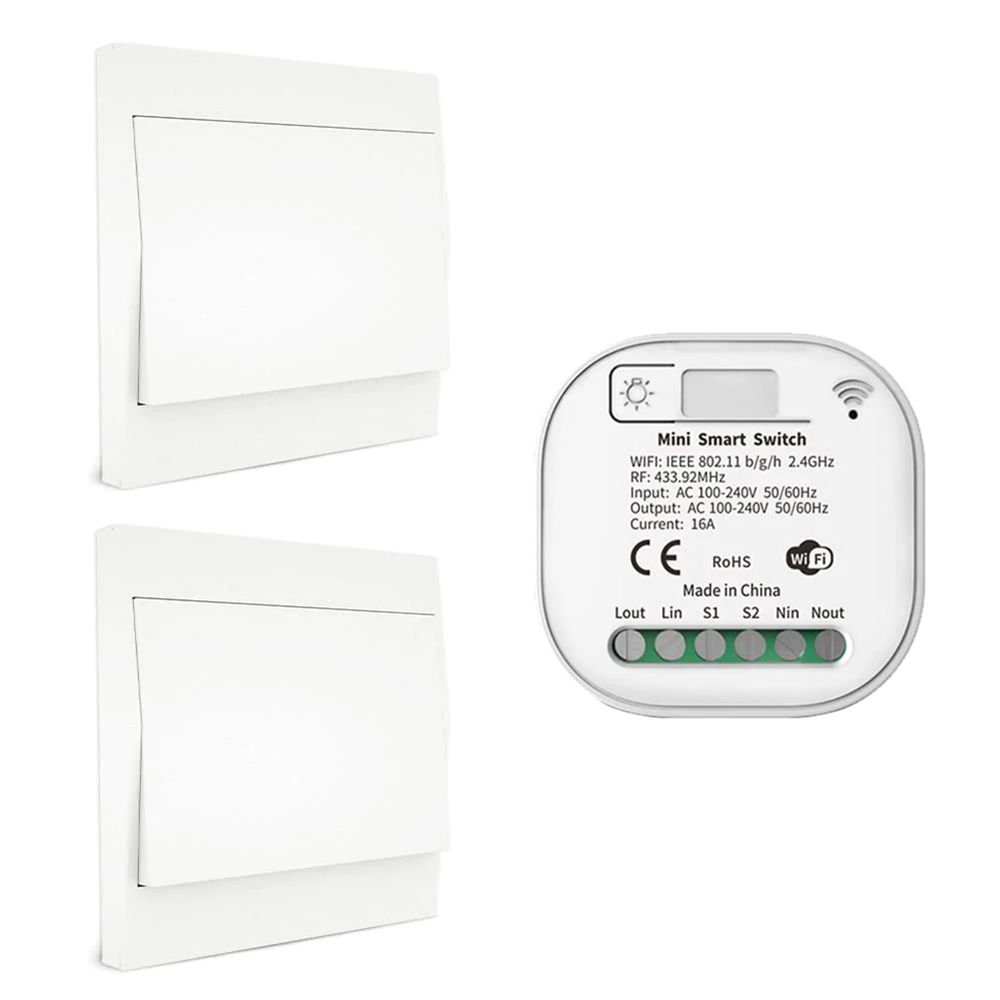 Единичен Moes smart  реле за кинетичен ключ RF433 + WiFi