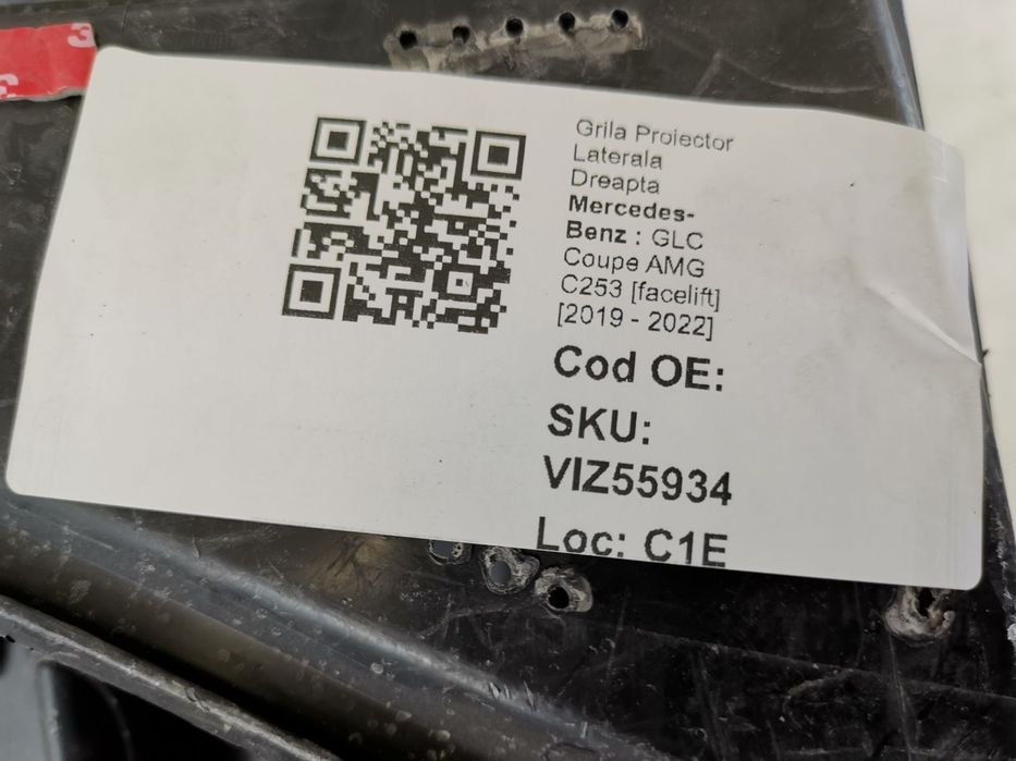 Grila Proiector Laterala Dreapta Mercedes-Benz  GLC Coupe AMG C253 [fa