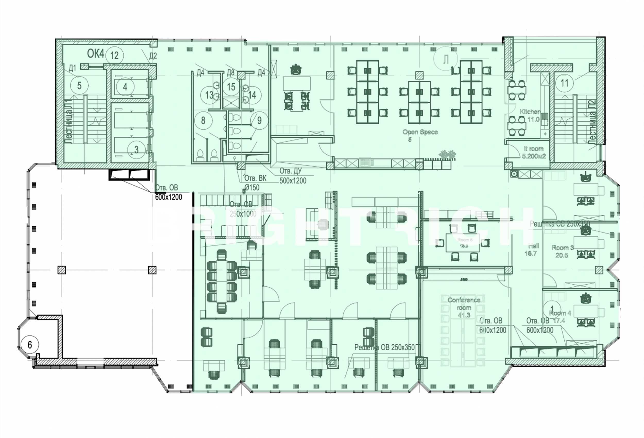 БЦ Green Tower - офис 590 м²