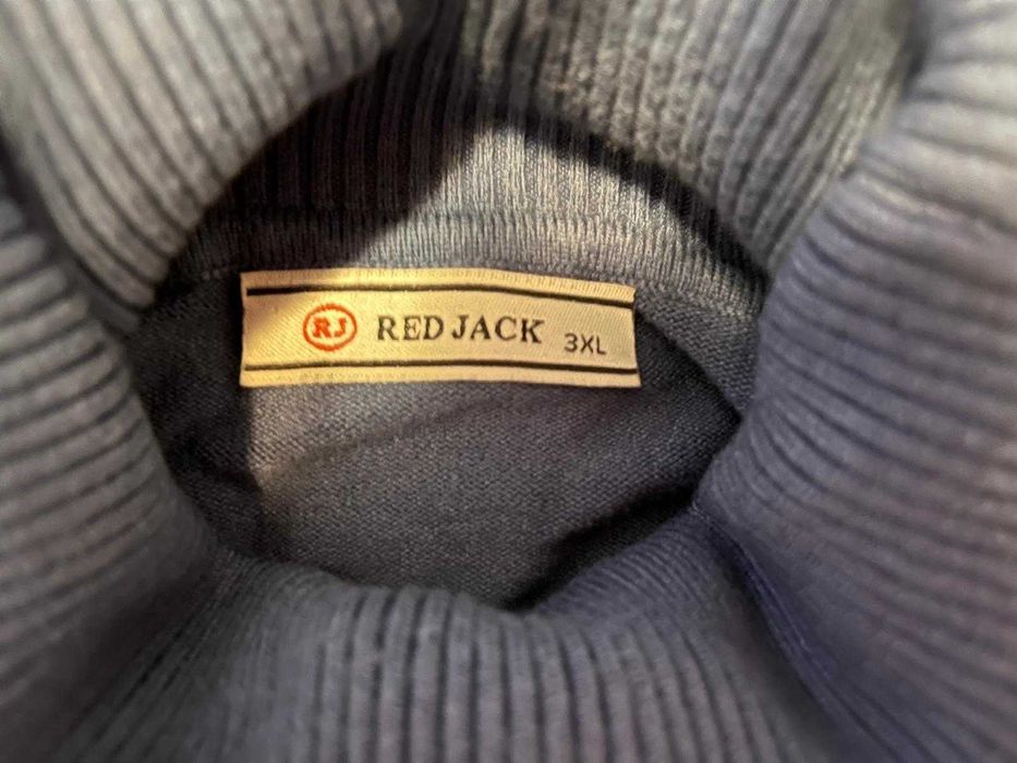 Pulover albastru Red Jack, L, cu guler înalt, moale și confortabil