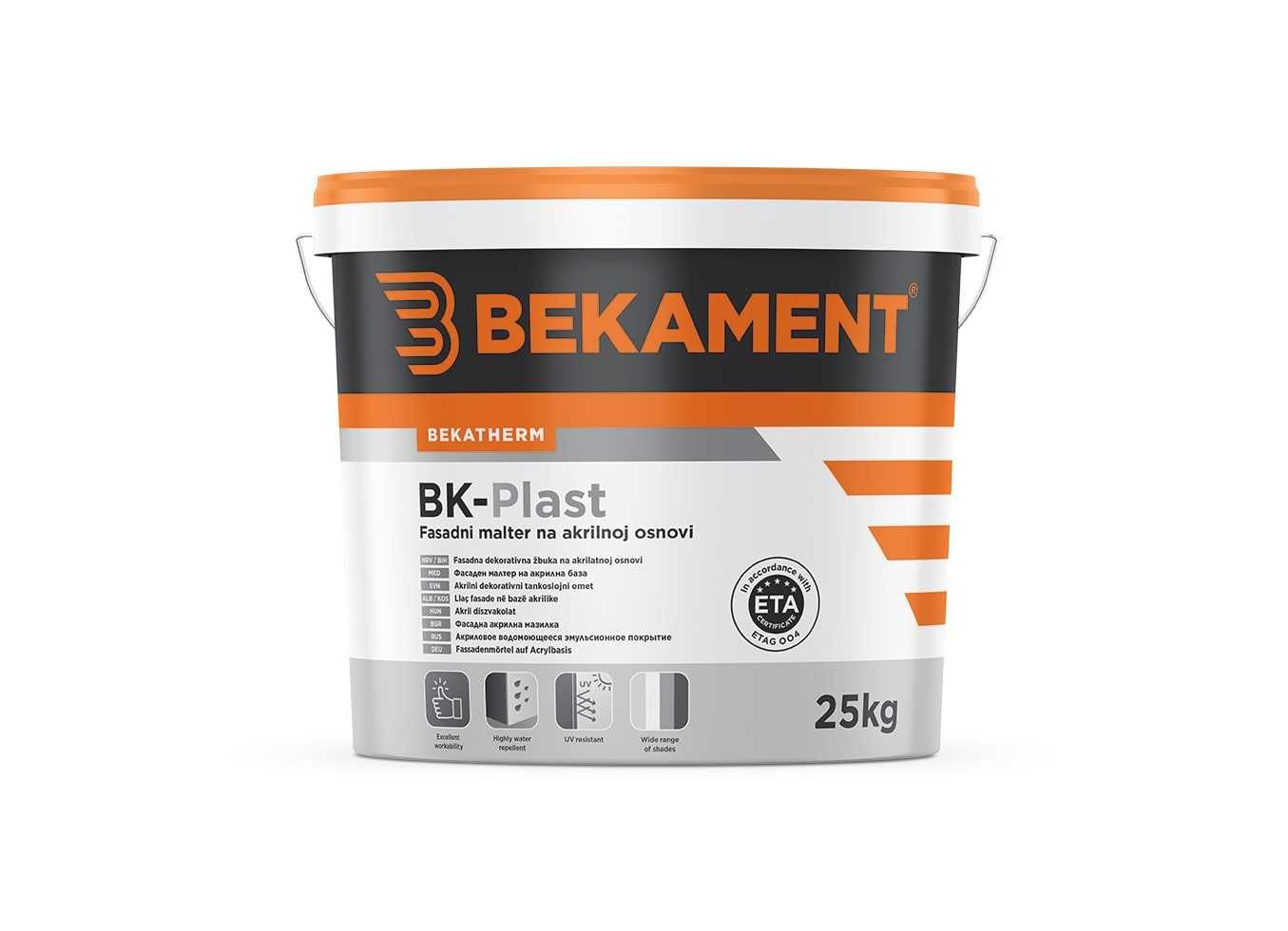 Силикон-модифицирана фасадна мазилка - BK-Plast на ЕДРО и ДРЕБНО