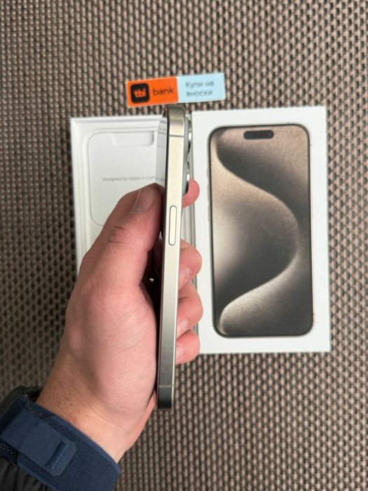 256Gb! iPhone 15 Pro Лизинг от 50лв/мес Natural Titan опция изплащане