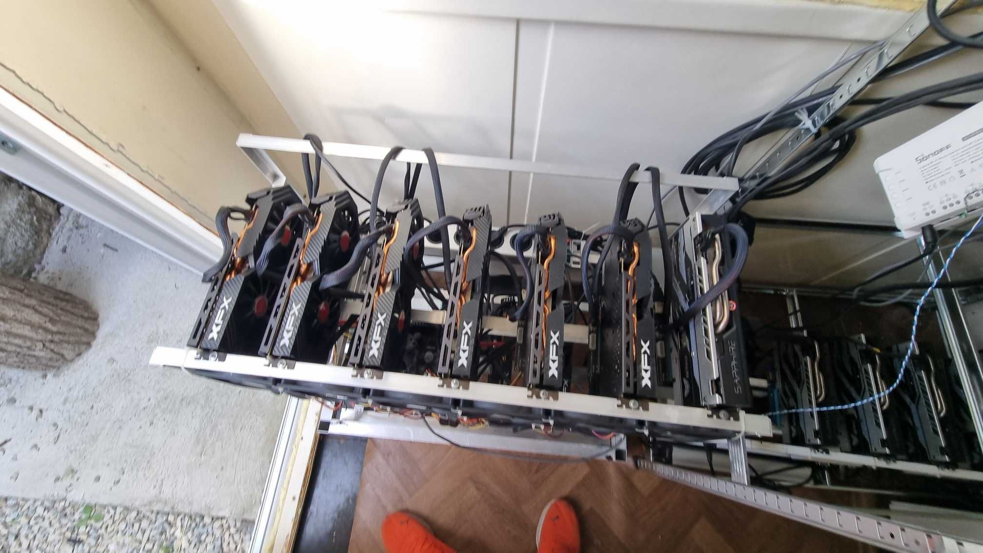 11x 580 8GB Mining Rig Копачка за криптовалути