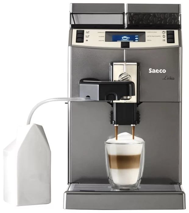 Кофемашина Saeco Lirika One Touch Cappuccino. 
5 видов кофе.
Сделано в