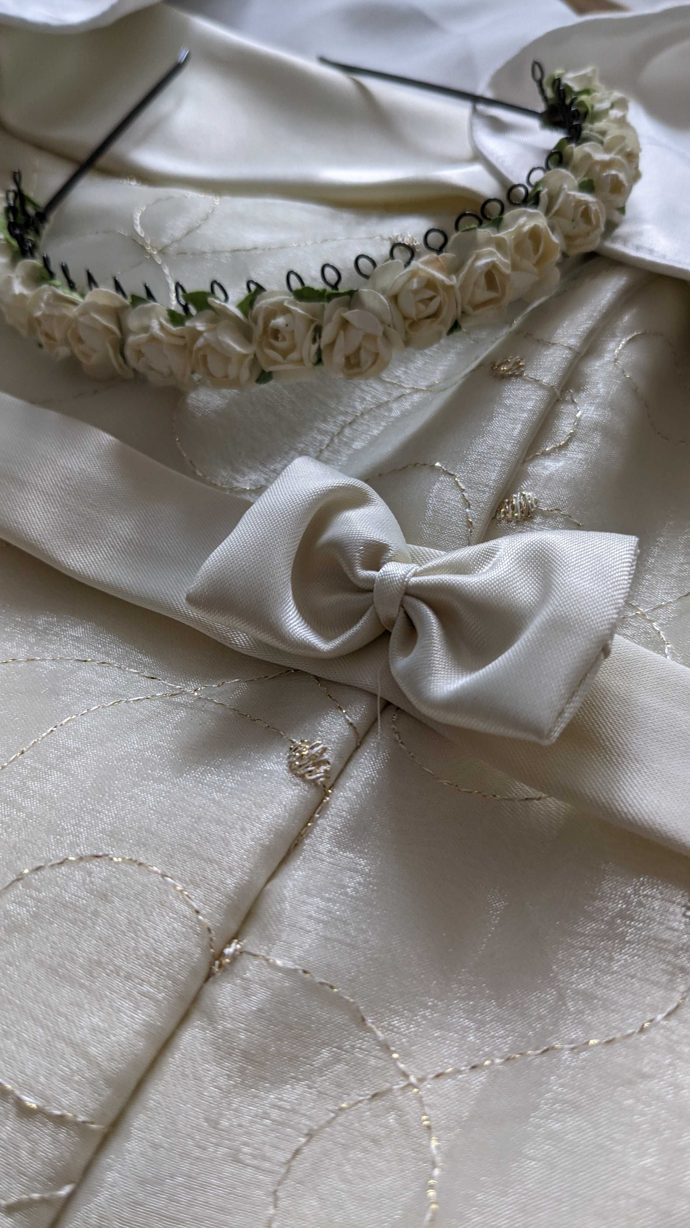 Rochie gala, eleganta, nunta - M + CADOU bolero alb si coronita