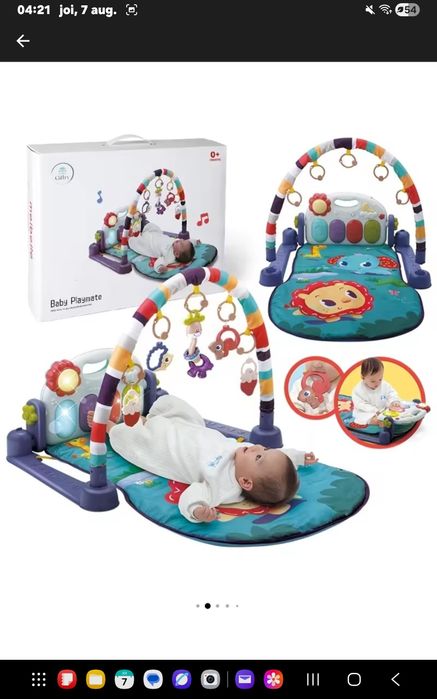 Saltea de activitati XXL pentru bebelusi, 0+