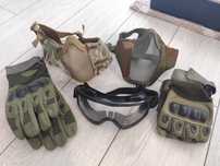 Masca ochelari și manusi Airsoft