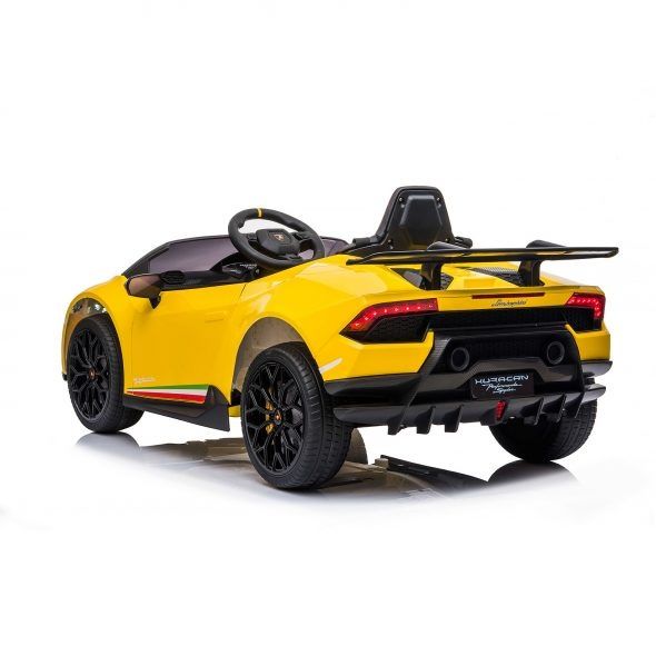 Лицензирана електрическа кола Lamborghini Huracan жълта