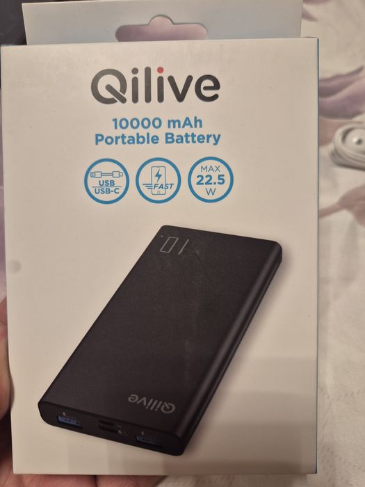 Baterie externă, 10.000 mAh, Fast Charge 22.5W USB tipe-C, Noua