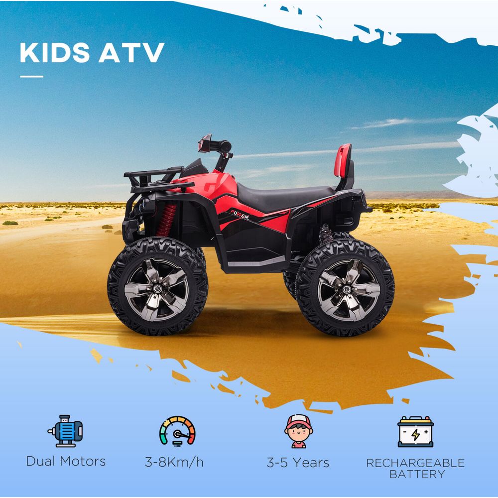 Електрическо ATB за деца Homcom 12v акумулаторна батерия 100х65x73cm.