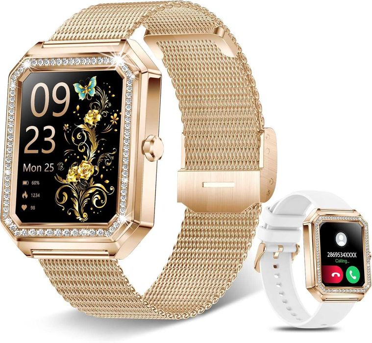 Луксозен дамски смарт часовник Montre I88 - две каишки