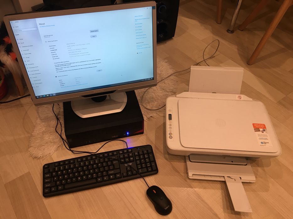 Sistem PC Desk imprimanta monitor tastatura calculator
