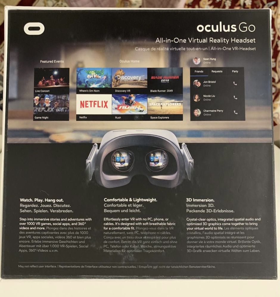 Oculus go.  Очки вертуальной реальности.
