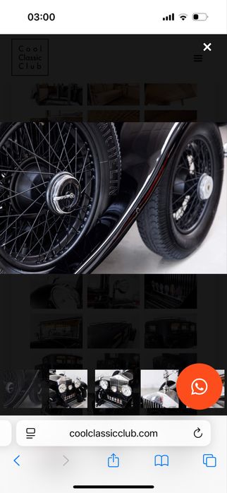 Roată originală Rolls-Royce interbelic, jantă spițată, stare excelentă