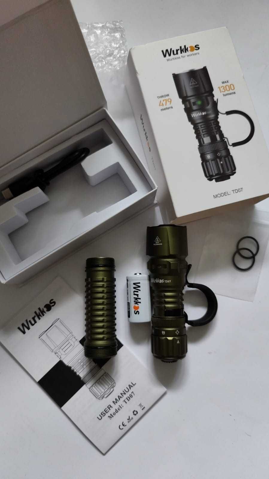Wurkkos TD07 cu led  SFT-25R / USB / tub 18650