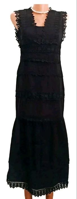 Rochie neagra, lungă, S