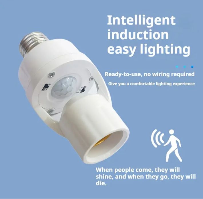 Adaptor bec cu senzor de mișcare , E27 cu temporizator 16s/32sec /300s