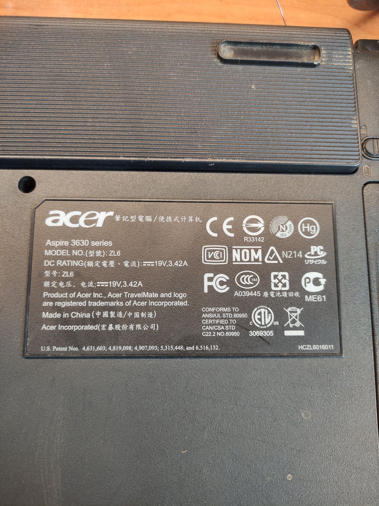 Ноутбук Acer 3634LM