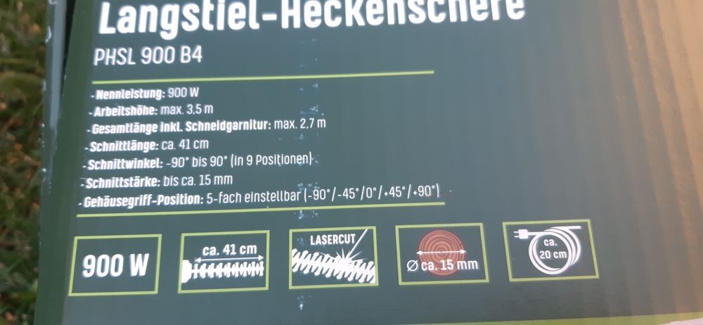 Електрически телескопичен храсторез  Parkside