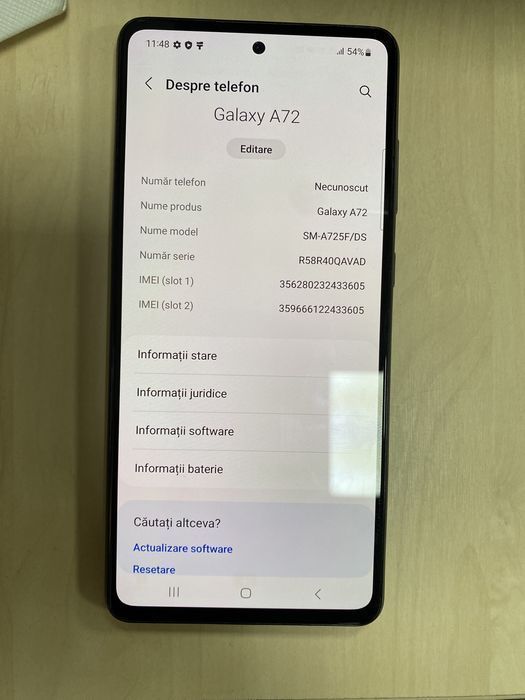 Samsung Galaxy A72 128GB Black ID-dhy429