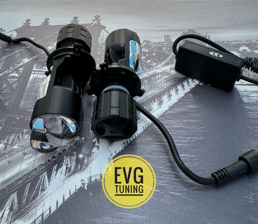 Becuri LED H4 150W 30000LM 6000K Lupa CANBUS