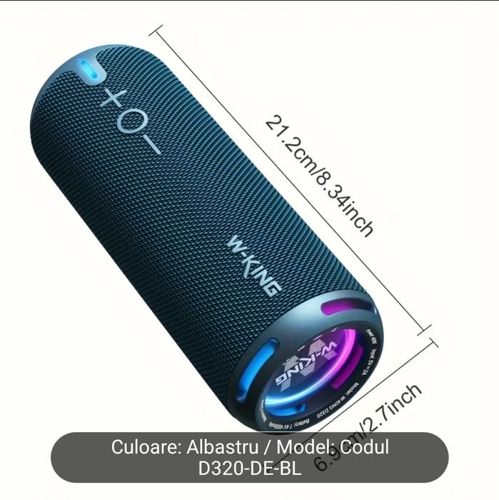 Boxa portabila Bluetooth W KING 36w/40w  EQ modes Waterproof Stereo wi